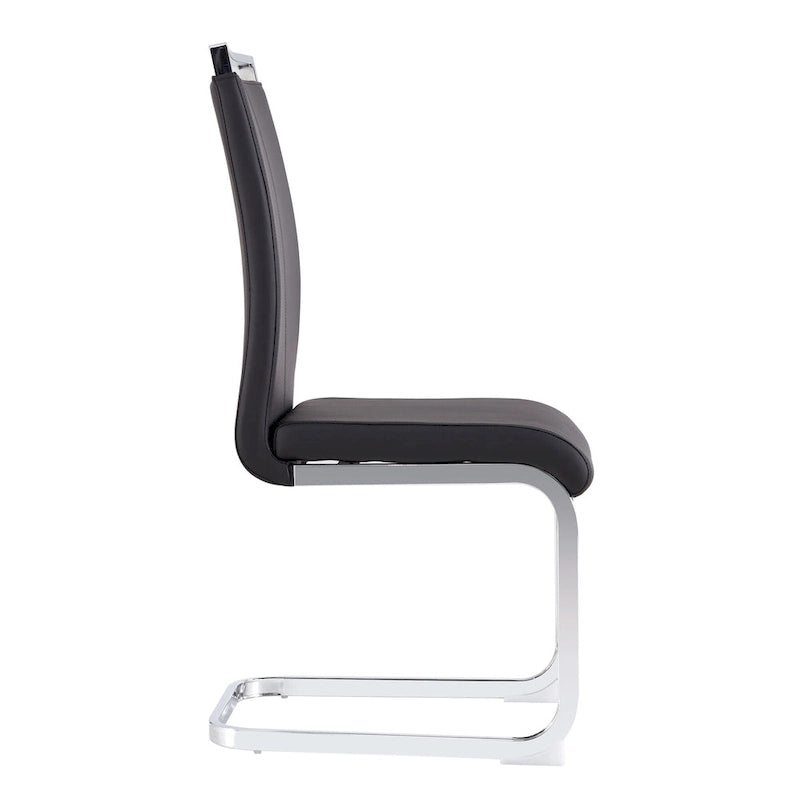 Ensemble de 4 chaises de salle à manger modernes en similicuir PU