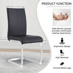 Ensemble de 4 chaises de salle à manger modernes en similicuir PU
