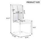 Ensemble de 4 chaises de salle à manger modernes en similicuir PU