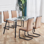 Ensemble de 4 chaises de salle à manger modernes en similicuir PU
