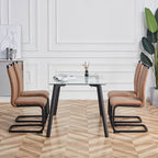 Ensemble de 4 chaises de salle à manger modernes en similicuir PU