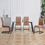 Ensemble de 4 chaises de salle à manger modernes en similicuir PU