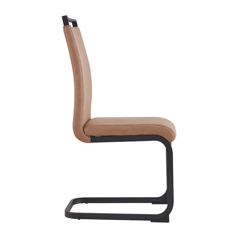Ensemble de 4 chaises de salle à manger modernes en similicuir PU