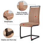 Ensemble de 4 chaises de salle à manger modernes en similicuir PU
