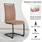 Ensemble de 4 chaises de salle à manger modernes en similicuir PU