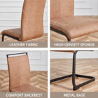 Ensemble de 4 chaises de salle à manger modernes en similicuir PU