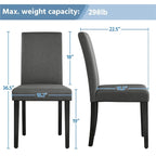 Ensemble de 4 chaises de salle à manger Yaheetech en tissu rembourré avec pieds en bois massif - Non disponible