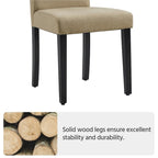 Ensemble de 4 chaises de salle à manger Yaheetech en tissu rembourré avec pieds en bois massif - Non disponible