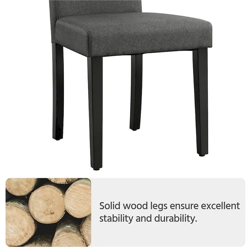 Ensemble de 4 chaises de salle à manger Yaheetech en tissu rembourré avec pieds en bois massif - Non disponible
