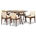 Ensemble de salle à manger 7 pièces Afton style moderne du milieu du siècle