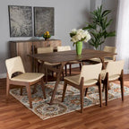 Ensemble de salle à manger 7 pièces Afton style moderne du milieu du siècle