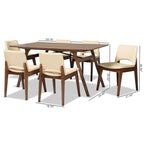 Ensemble de salle à manger 7 pièces Afton style moderne du milieu du siècle