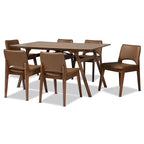 Ensemble de salle à manger 7 pièces Afton style moderne du milieu du siècle