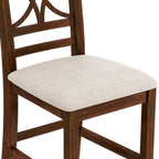 Ensemble de salle à manger 6 pièces en bois, hauteur comptoir, avec étagère de rangement