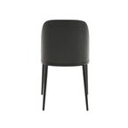 Ensemble de 4 chaises de salle à manger avec assise rembourrée et structure en MDF et acier.