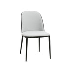 Ensemble de 4 chaises de salle à manger avec assise rembourrée et structure en MDF et acier.