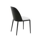Ensemble de 4 chaises de salle à manger avec assise rembourrée et structure en MDF et acier.