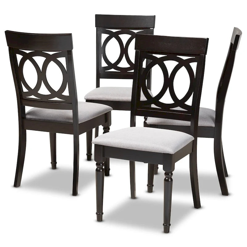 Ensemble de chaises de salle à manger modernes en tissu Copper Grove Taizz, 4 pièces
