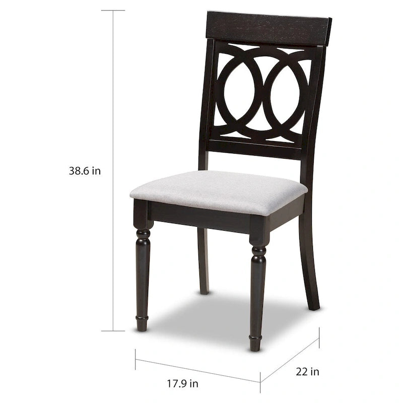 Ensemble de chaises de salle à manger modernes en tissu Copper Grove Taizz, 4 pièces