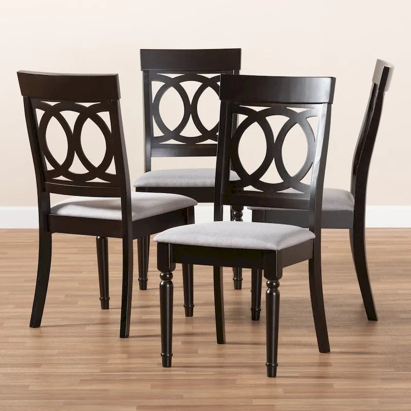 Ensemble de chaises de salle à manger modernes en tissu Copper Grove Taizz, 4 pièces