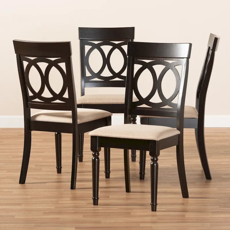 Ensemble de chaises de salle à manger modernes en tissu Copper Grove Taizz, 4 pièces