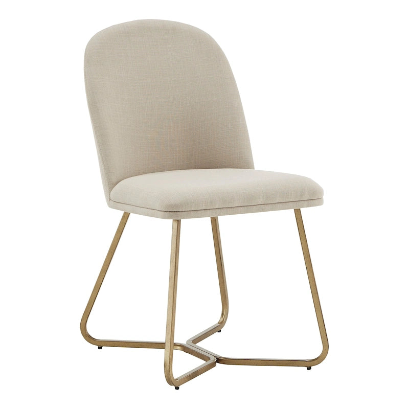 Chaises de salle à manger Cheyenne en métal doré (lot de 2) par iNSPIRE Q Modern