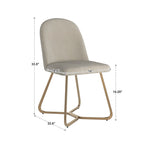 Chaises de salle à manger Cheyenne en métal doré (lot de 2) par iNSPIRE Q Modern