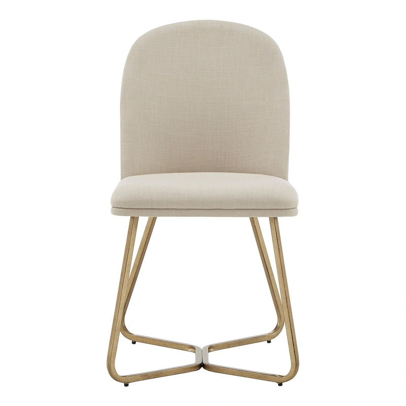 Chaises de salle à manger Cheyenne en métal doré (lot de 2) par iNSPIRE Q Modern