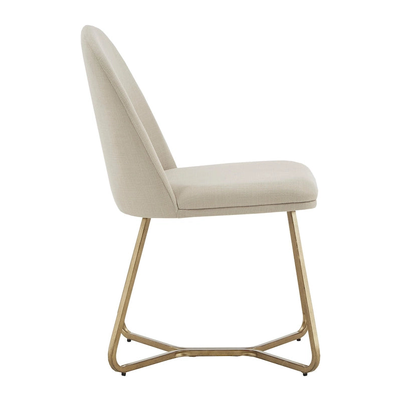 Chaises de salle à manger Cheyenne en métal doré (lot de 2) par iNSPIRE Q Modern