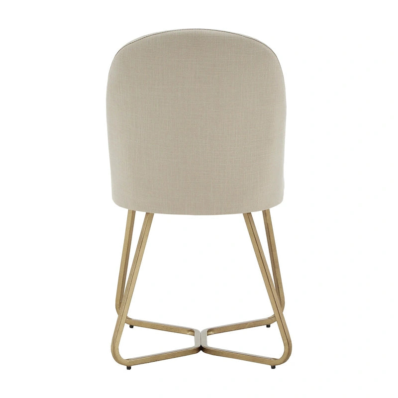 Chaises de salle à manger Cheyenne en métal doré (lot de 2) par iNSPIRE Q Modern