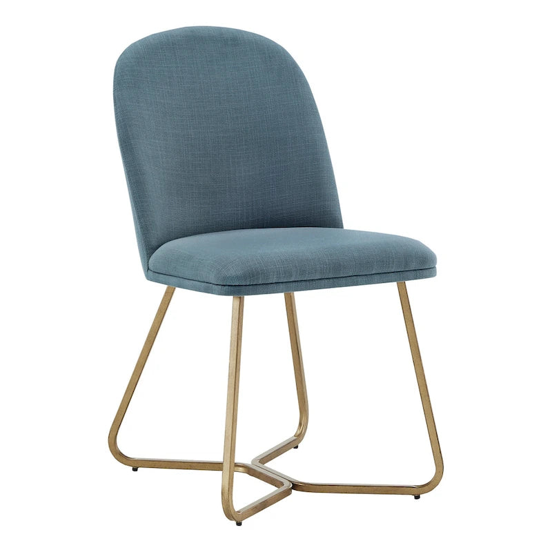 Chaises de salle à manger Cheyenne en métal doré (lot de 2) par iNSPIRE Q Modern