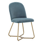 Chaises de salle à manger Cheyenne en métal doré (lot de 2) par iNSPIRE Q Modern