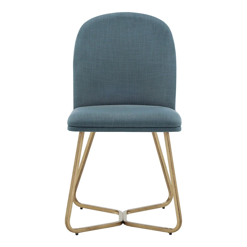 Chaises de salle à manger Cheyenne en métal doré (lot de 2) par iNSPIRE Q Modern
