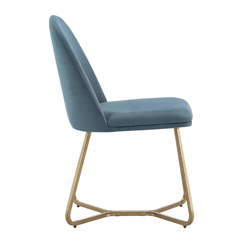 Chaises de salle à manger Cheyenne en métal doré (lot de 2) par iNSPIRE Q Modern