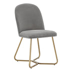 Chaises de salle à manger Cheyenne en métal doré (lot de 2) par iNSPIRE Q Modern