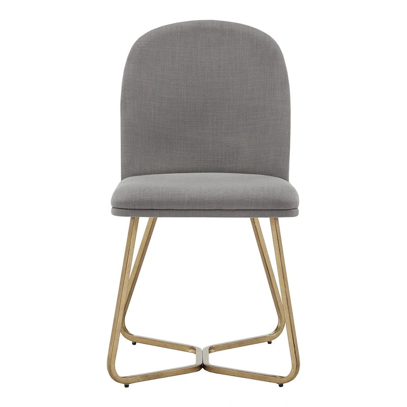 Chaises de salle à manger Cheyenne en métal doré (lot de 2) par iNSPIRE Q Modern