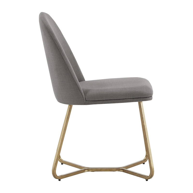 Chaises de salle à manger Cheyenne en métal doré (lot de 2) par iNSPIRE Q Modern