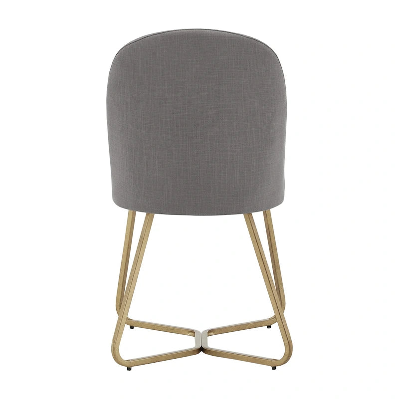 Chaises de salle à manger Cheyenne en métal doré (lot de 2) par iNSPIRE Q Modern