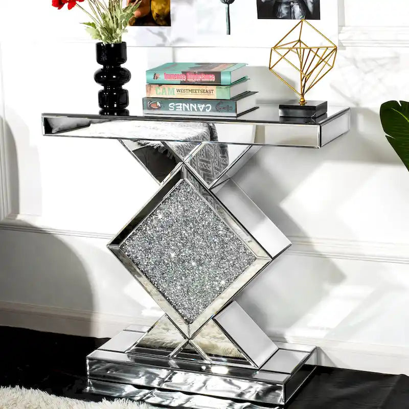 Console contemporaine à miroir