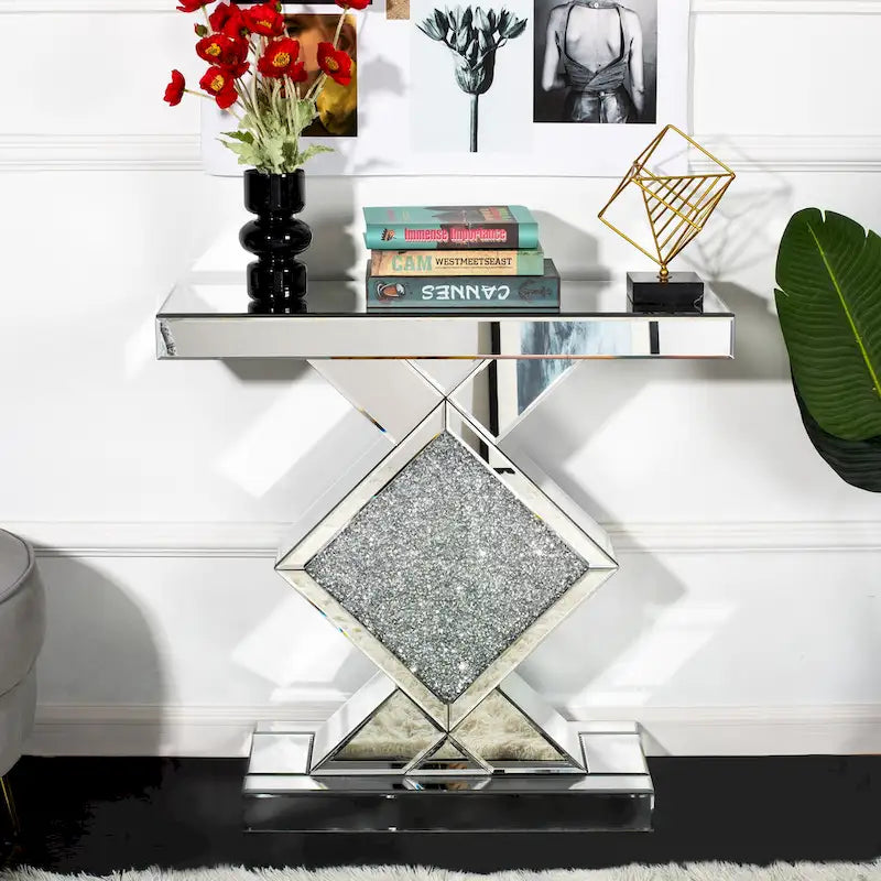 Console contemporaine à miroir