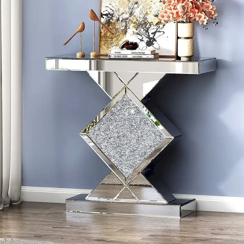 Console contemporaine à miroir