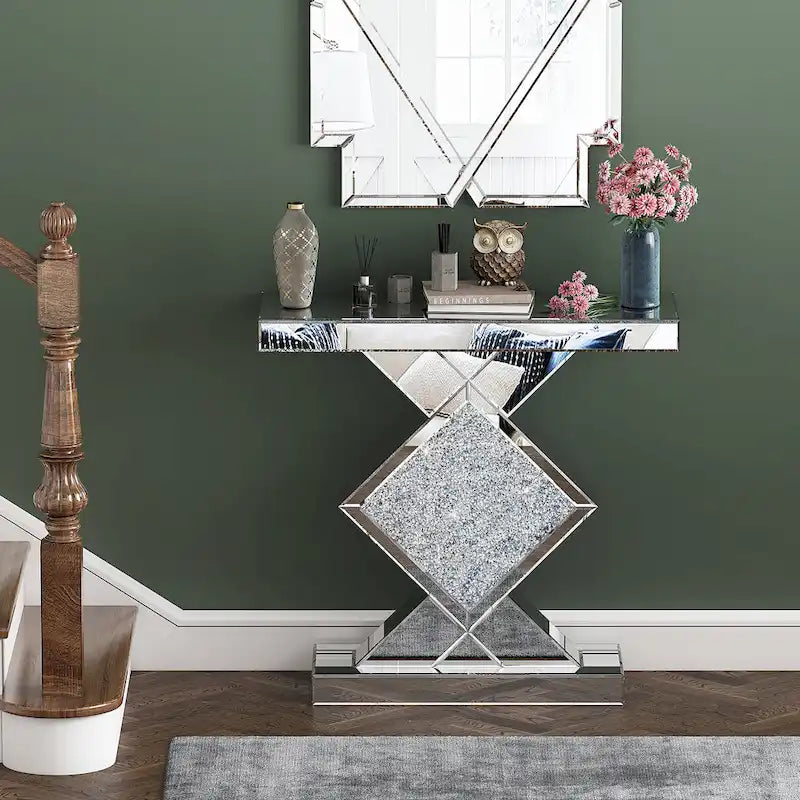 Console contemporaine à miroir