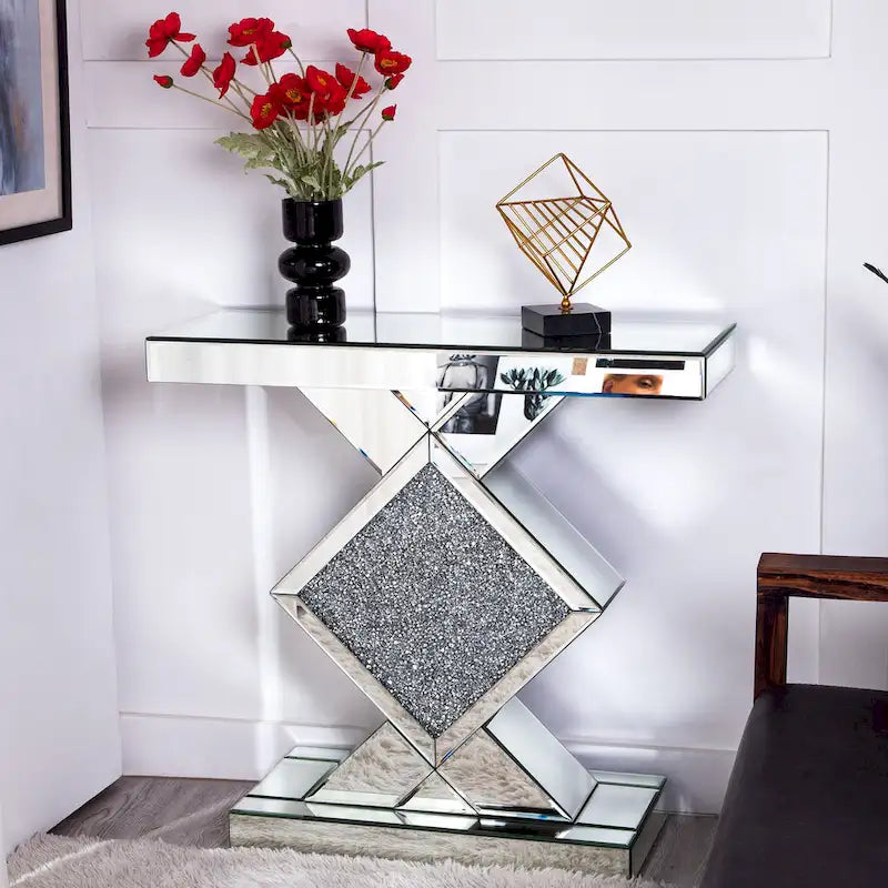 Console contemporaine à miroir