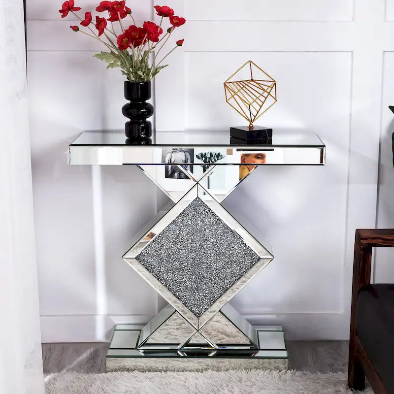 Console contemporaine à miroir