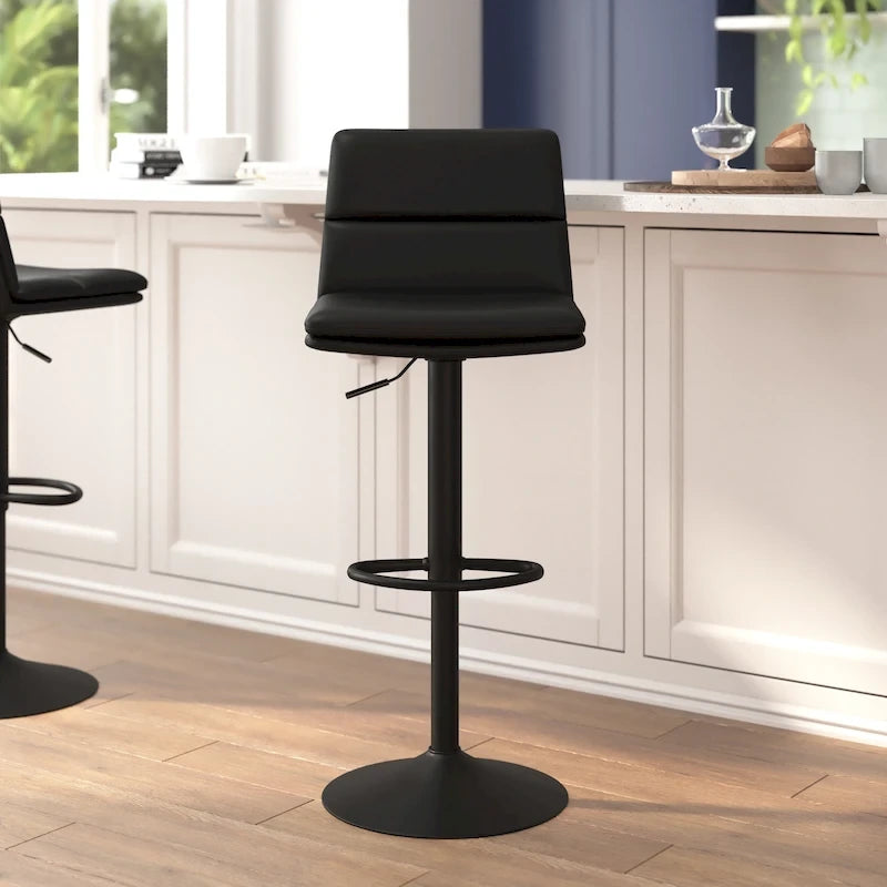 Ensemble de 2 tabourets de bar commerciaux sans accoudoirs à hauteur réglable