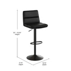 Ensemble de 2 tabourets de bar commerciaux sans accoudoirs à hauteur réglable