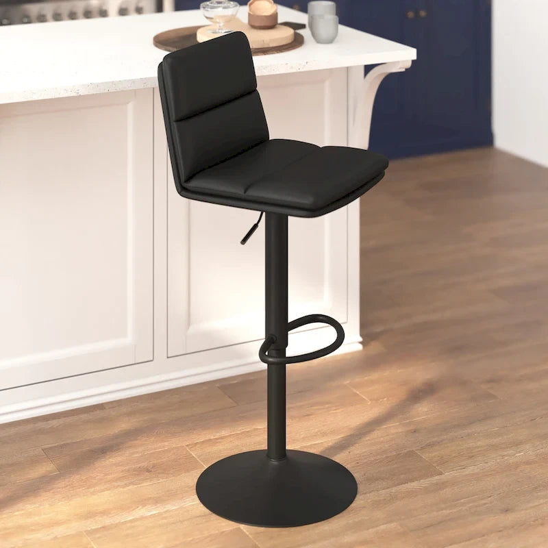 Ensemble de 2 tabourets de bar commerciaux sans accoudoirs à hauteur réglable