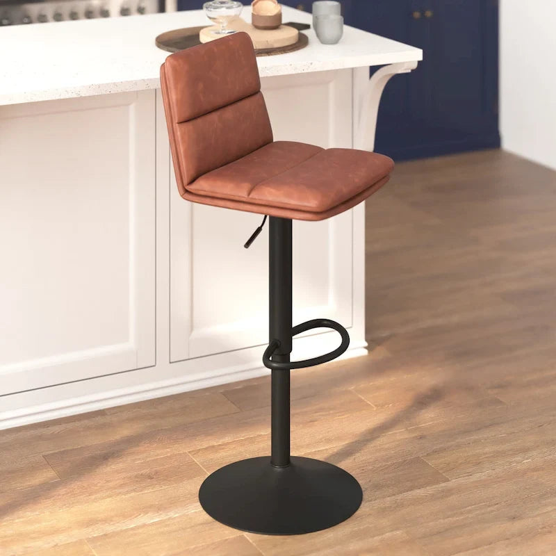 Ensemble de 2 tabourets de bar commerciaux sans accoudoirs à hauteur réglable