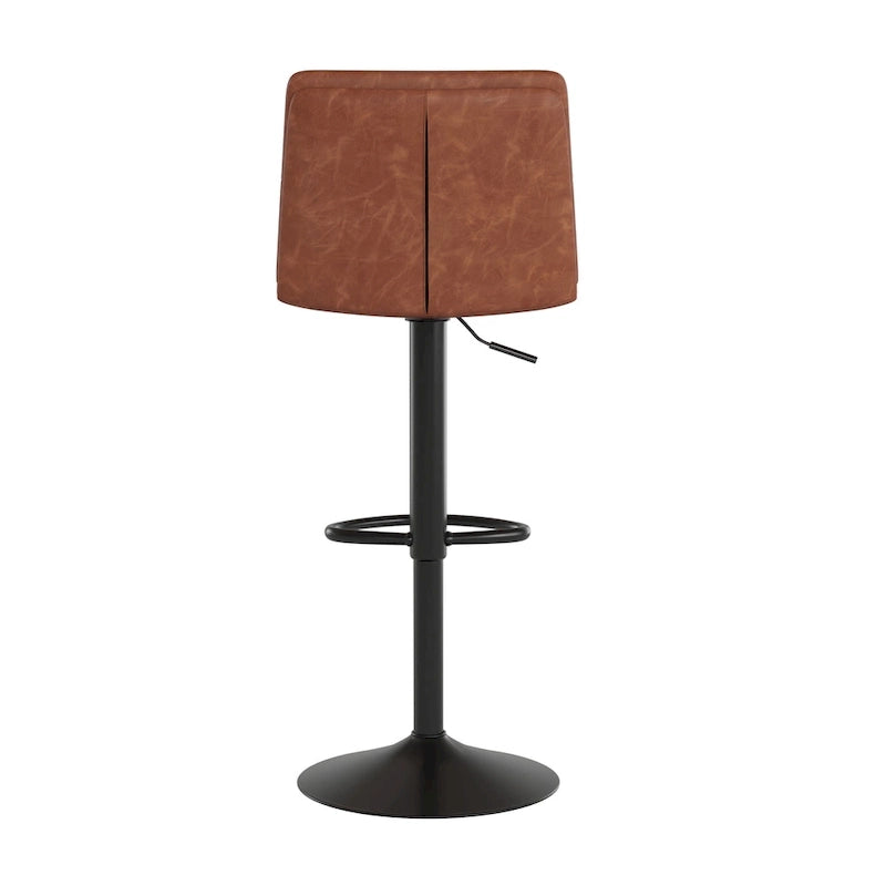 Ensemble de 2 tabourets de bar commerciaux sans accoudoirs à hauteur réglable