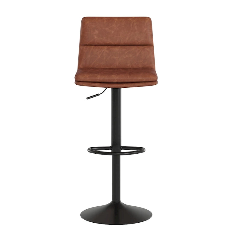 Ensemble de 2 tabourets de bar commerciaux sans accoudoirs à hauteur réglable